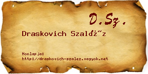 Draskovich Szaléz névjegykártya